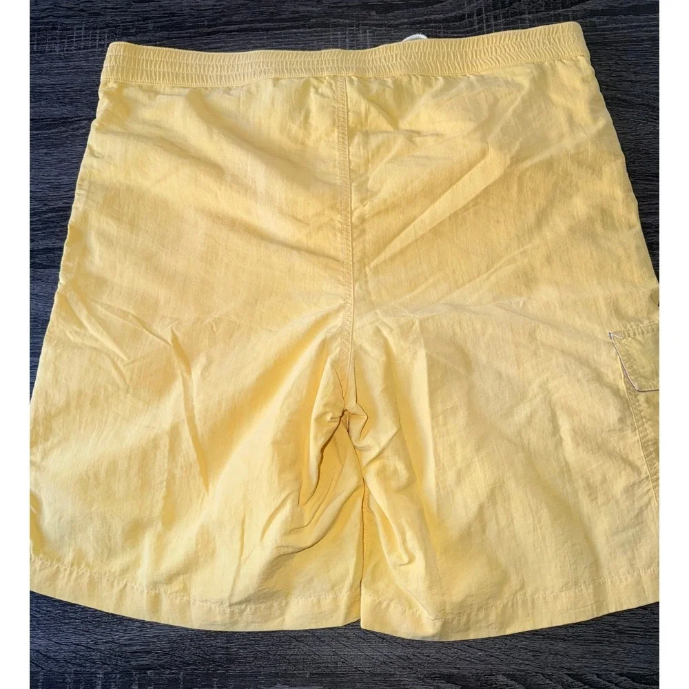 Polo Ralph Lauren Mens Yellow Swim Trunks Board Shorts Cargo Pocket Medium M